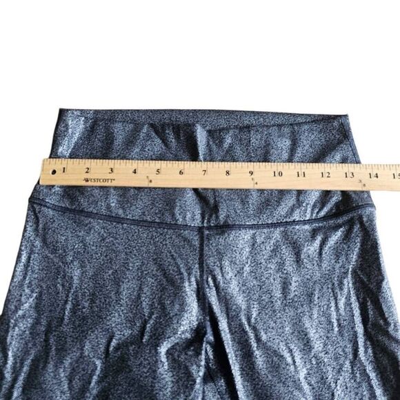 Lululemon womens Sz 8 black silver wunder under luminosity foil leggings - Picture 6 of 8